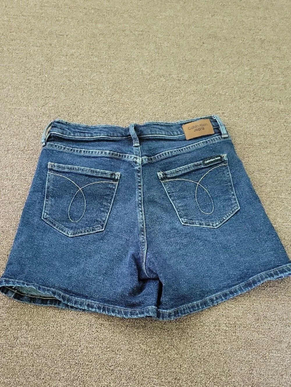Calvin Klein Jeans Women's Dark Blue High Rise Denim Shorts Size 8